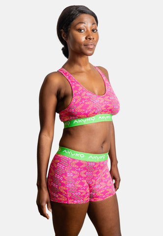Set Nsibidi Pattern Soft Bralette & Women's Boxers – Akụkọ